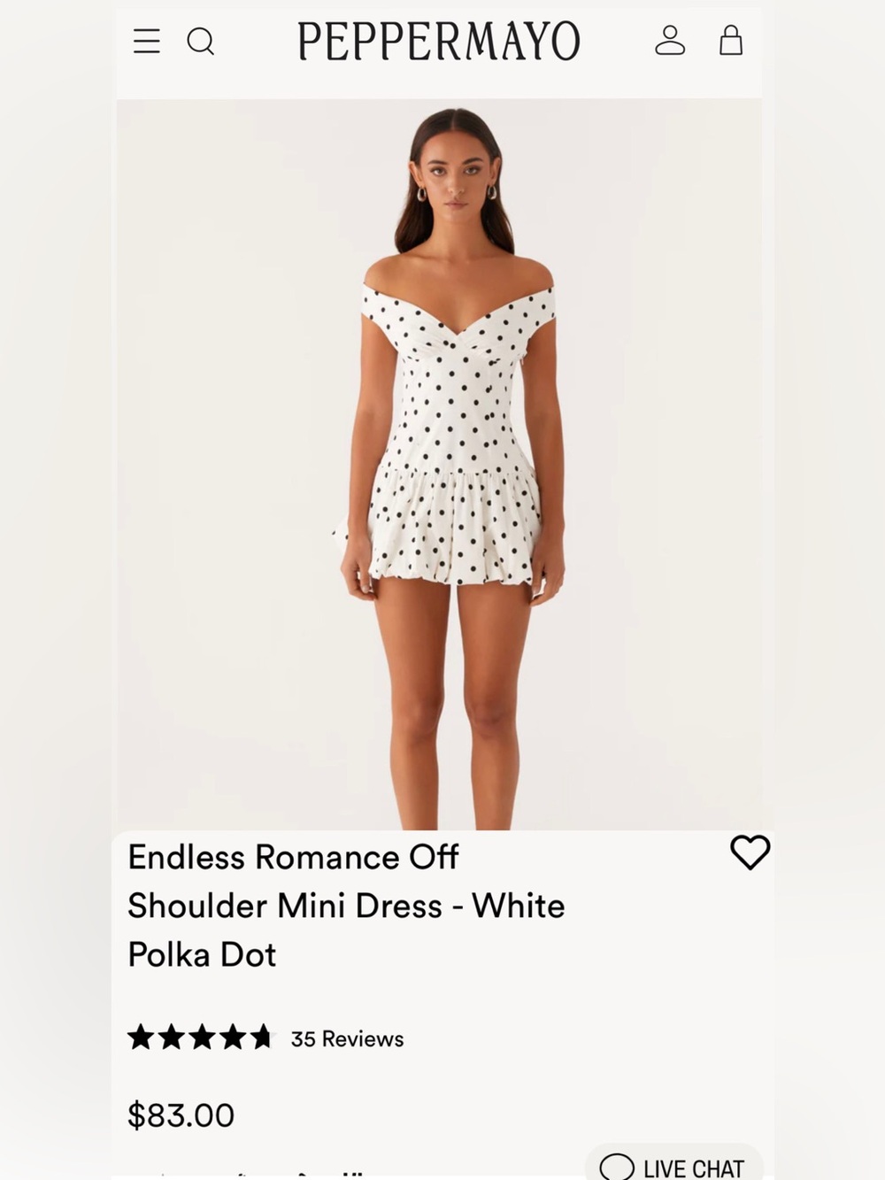 New w/ Tags PepperMayo Polk a Dot Mini Bubble Halter Dress xsmall